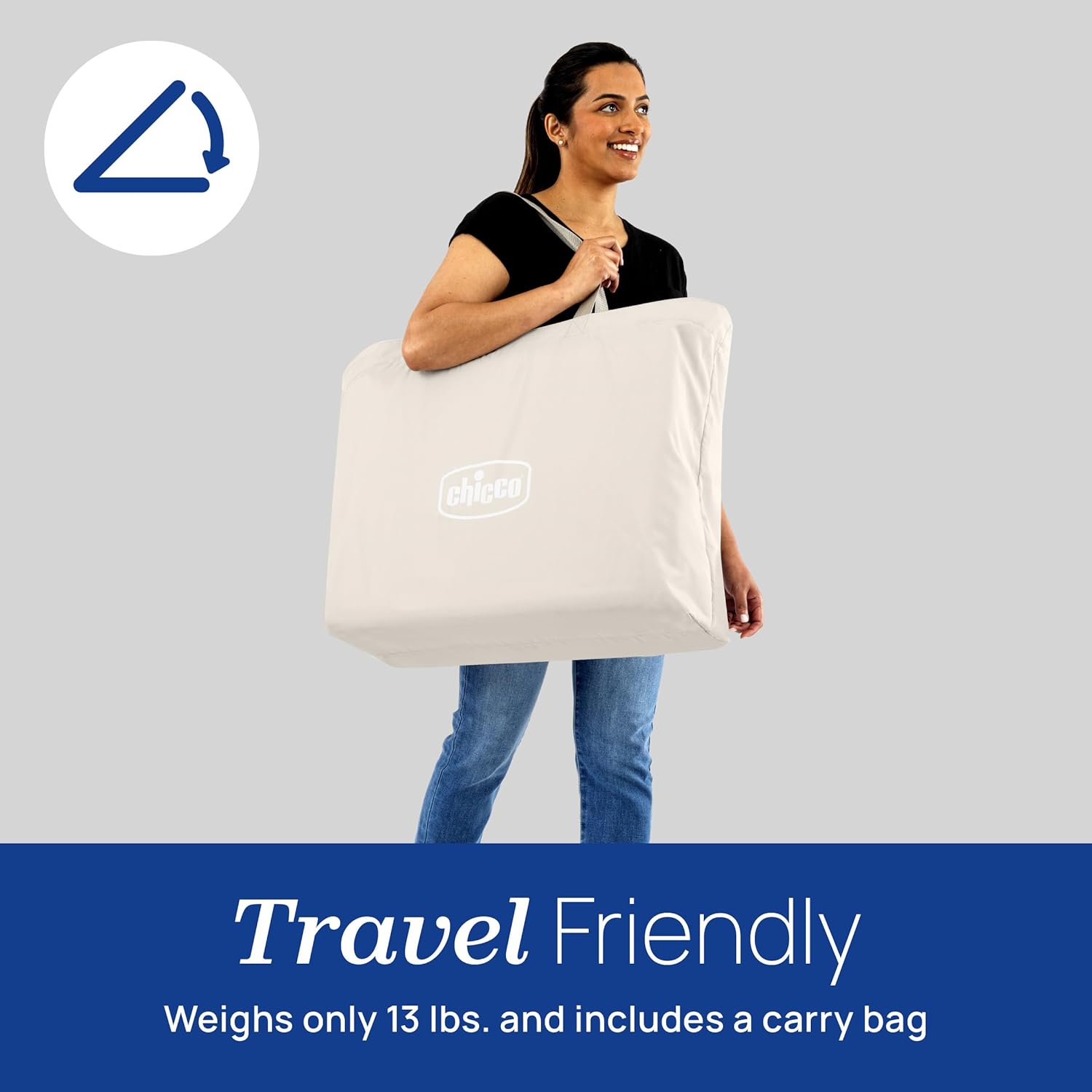 : Chicco Alfa Lite Lightweight Travel Playard, Portable Playpen for Babies and Toddlers, Snap-Open/Compact Fold Design, 13 lbs., Baby Travel Essential | Dove/Beige : Baby