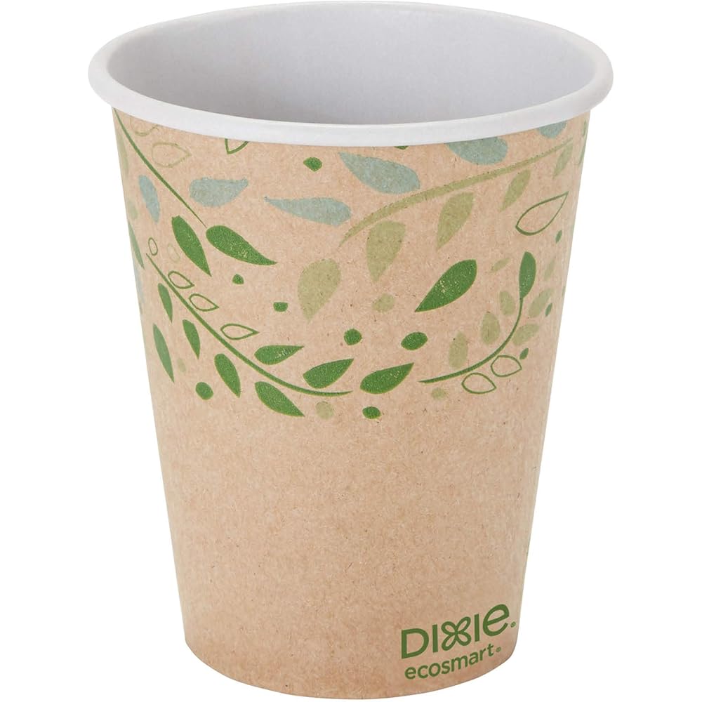 Dixie ecosmart 12 oz 100% Recycled Fiber Coffee Cups By GP PRO, 1000 Count (50 Disposable Cups Per Sleeve, 20 Sleeves Per Case), 2342R : Health & Household