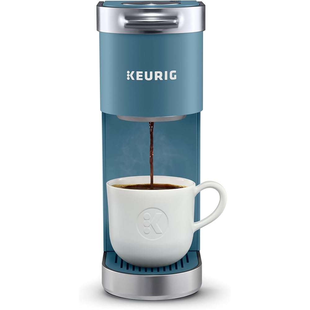 Keurig K-Mini Plus Single Serve K-Cup Pod Coffee Maker, with 6 to 12oz Brew Size, Stores up to 9 K-Cup Pods, Travel Mug Friendly, Evening Teal: Home & Kitchen