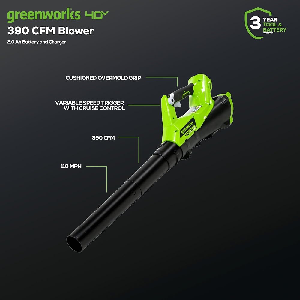 Greenworks 40V Lawn Care Combo Kit, Trimmer & Blower for Edging & Leaf Cleanup, 2.0Ah Battery & Charger (Gas-Free Yard Duo)