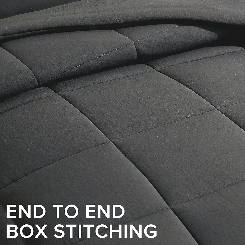 UGG Leonora Comforter Set with 2 Pillow Shams Lightweight Down Alternative Blanket Reversible Cozy Warm All Season Washable and Hypoallergenic Bedding Set, Full/Queen, Charcoal Grey : Home & Kitchen