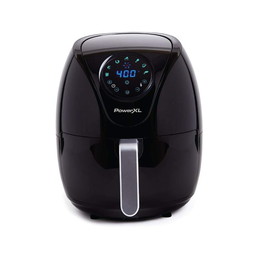 PowerXL Air Fryer 7 QT Maxx Classic, Extra Hot Air Fry, Cook, Crisp, Broil, Roast, Bake, High Gloss Finish, Nonstick, Black : Home & Kitchen