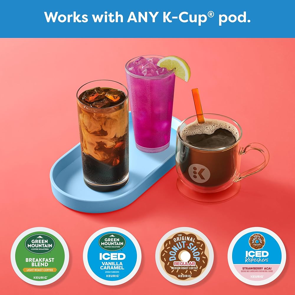 Keurig K-Brew+Chill Iced or Hot Single-Serve K-Cup Coffee Maker with MultiStream and QuickChill Technology, 70oz. Removable Reservoir: Home & Kitchen