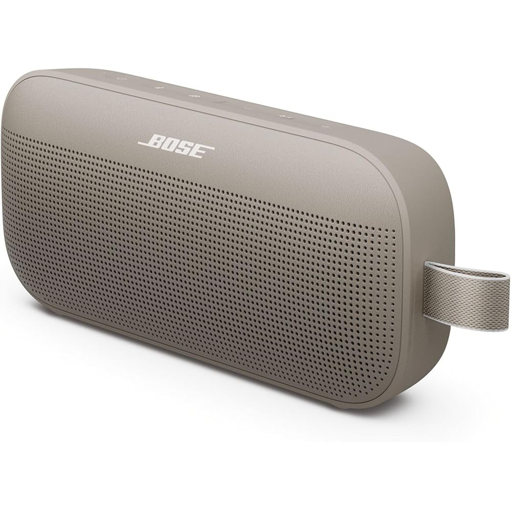 Bose SoundLink Flex Portable Bluetooth Speaker (2nd Gen), Portable Outdoor Speaker with Hi-Fi Audio, Up to 12 Hours Battery Life, Waterproof and Dustproof, Sandstone : Electronics