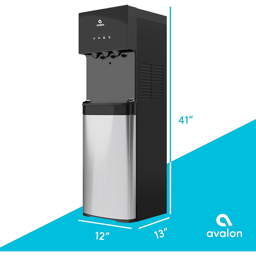 Avalon Bottom Loading Water Cooler Water Dispenser with BioGuard- 3 Temperature Settings - Hot, Cold & Room Water, Durable Stainless Steel Construction, Anti-Microbial Coating- UL Listed : Home & Kitchen
