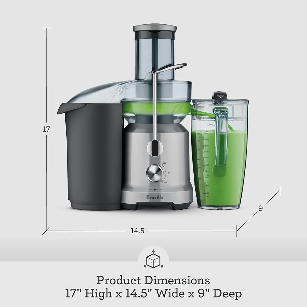 Breville BJE430SIL Juice Fountain Cold, 70 fl oz, Silver: Home & Kitchen