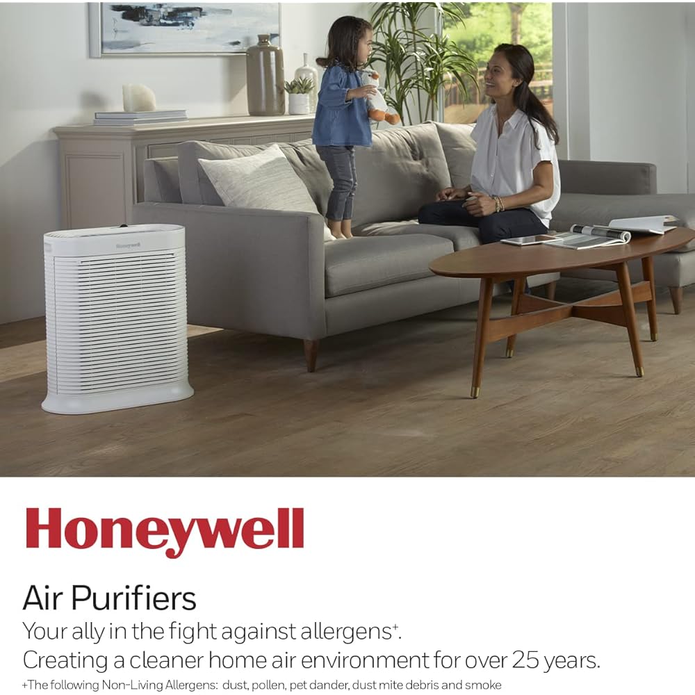 Honeywell AllergenPlus HEPA Air Purifier, Airborne Allergen Reducer for Extra Large Rooms, Reduces Allergens, Smoke, Wildfire Smoke, Pollen, Pet Dander and More, White, HPA304 : Home & Kitchen