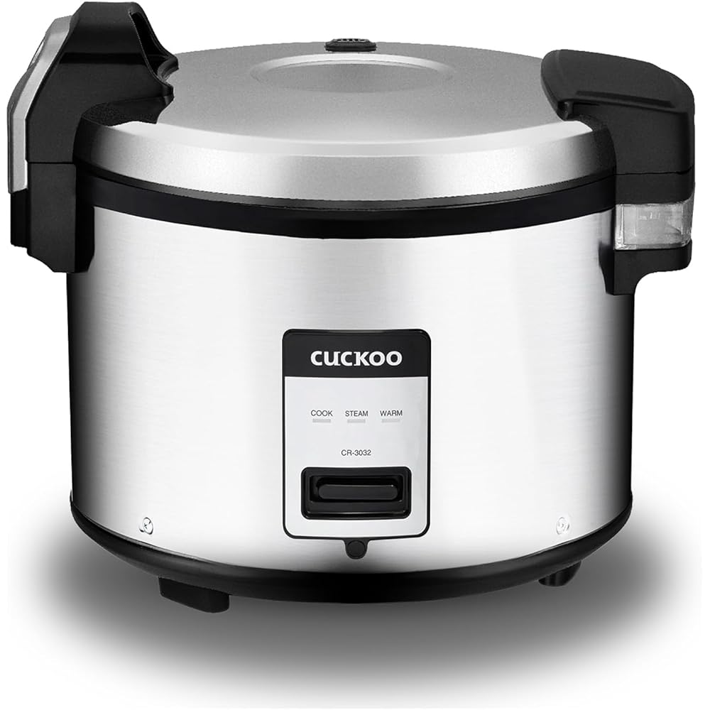 CUCKOO CR-3032 30-Cup (Uncooked) / 60-Cup (Cooked) Large Capacity Commercial Rice Cooker & Warmer with Nonstick Inner Pot, Switch Press (Silver/Black) : Industrial & Scientific