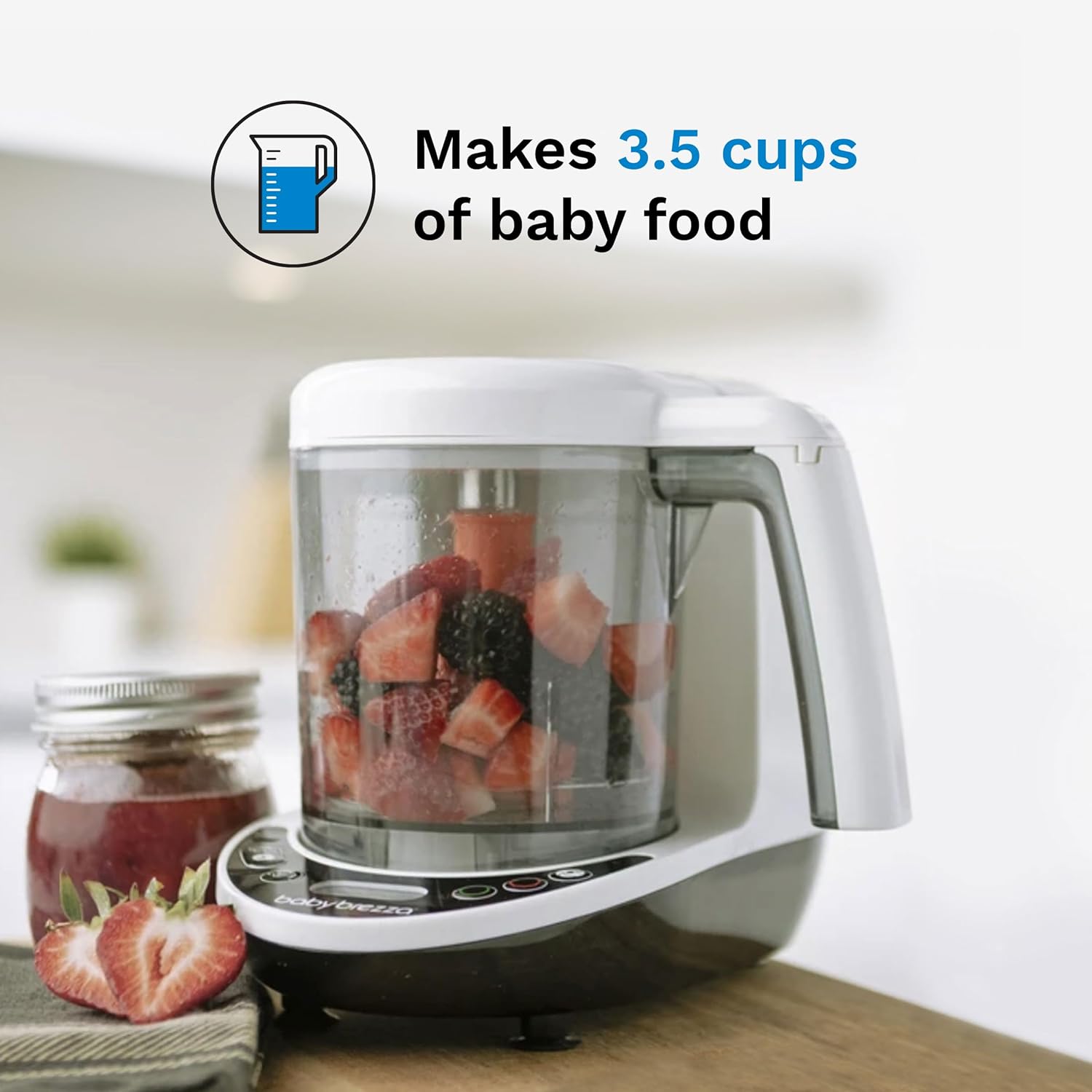 Baby Brezza One Step Baby Food Maker Deluxe – Auto shut Off, Dishwasher Safe Cooker and Blender to Steam + Puree Organic Food for Infants + Toddlers - Set of 3 Pouches + 3 Funnels : Home & Kitchen