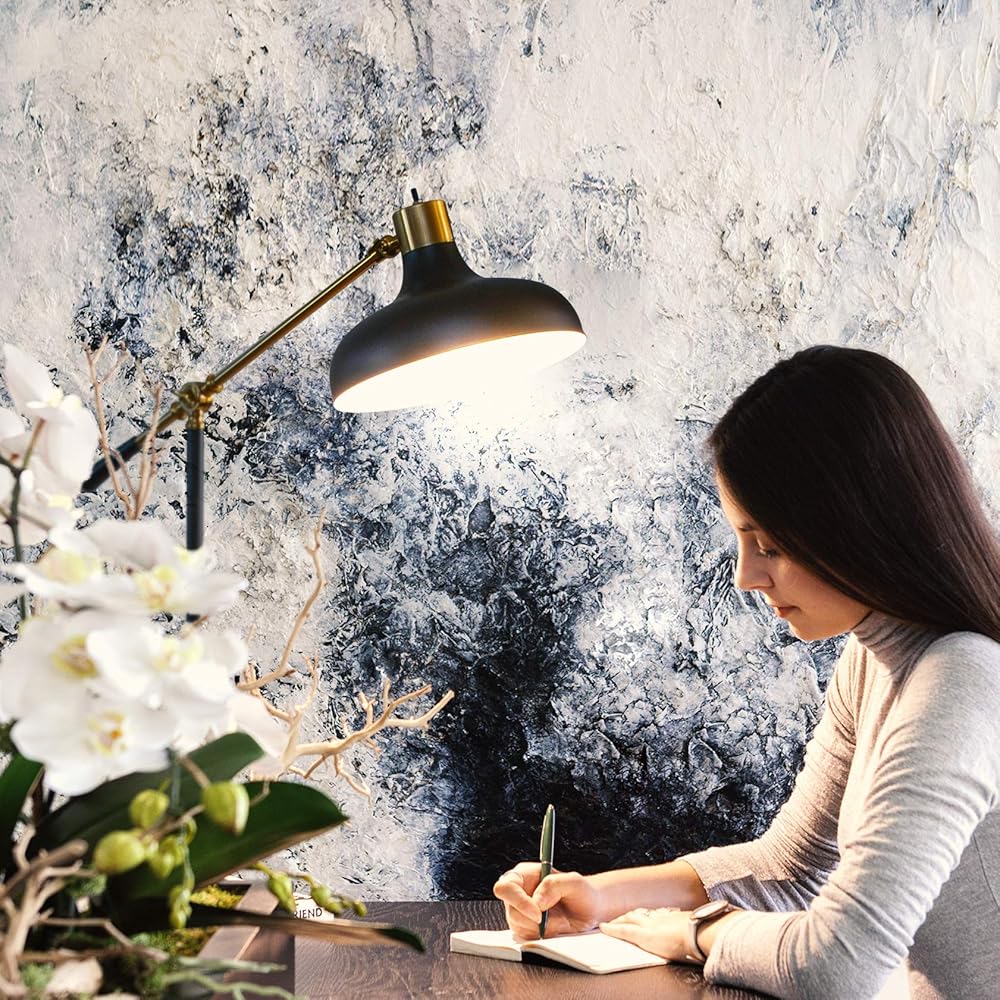 Brightech Wyatt 60 in. Classic Black Industrial 1-Light Height Adjustable LED Floor Lamp with Black Metal Bowl Shade FL-WYT-BLK: Industrial & Scientific