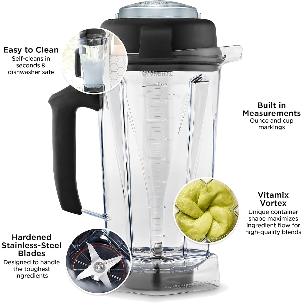 Vitamix Container, 64 oz. -60865, 64 Ounce, Clear : Home & Kitchen