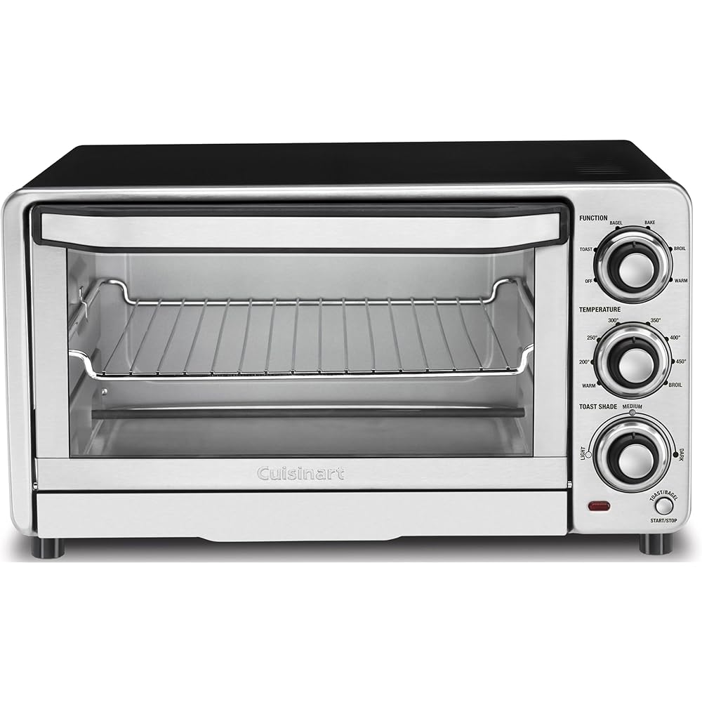 Cuisinart TOB-40N Custom Classic Toaster Oven Broiler, Brushed Stainless and Black: Home & Kitchen