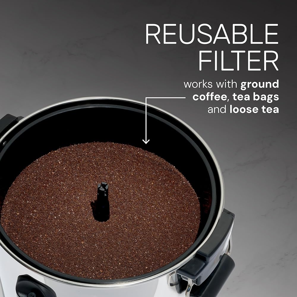 | Homecraft 100-Cup Coffee Urn and Hot Beverage Dispenser with Dripless Faucet, Quick-Brewing, Stainless Steel: Coffee Urns