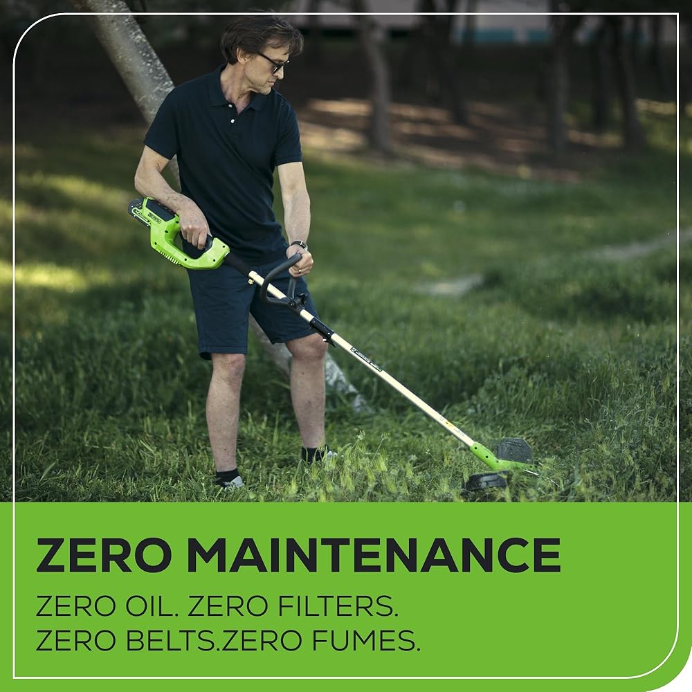 Greenworks 40V Lawn Care Combo Kit, Trimmer & Blower for Edging & Leaf Cleanup, 2.0Ah Battery & Charger (Gas-Free Yard Duo)