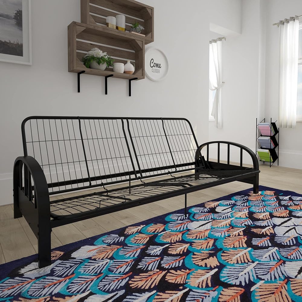 DHP Aiden Metal Futon Frame, Black : Home & Kitchen