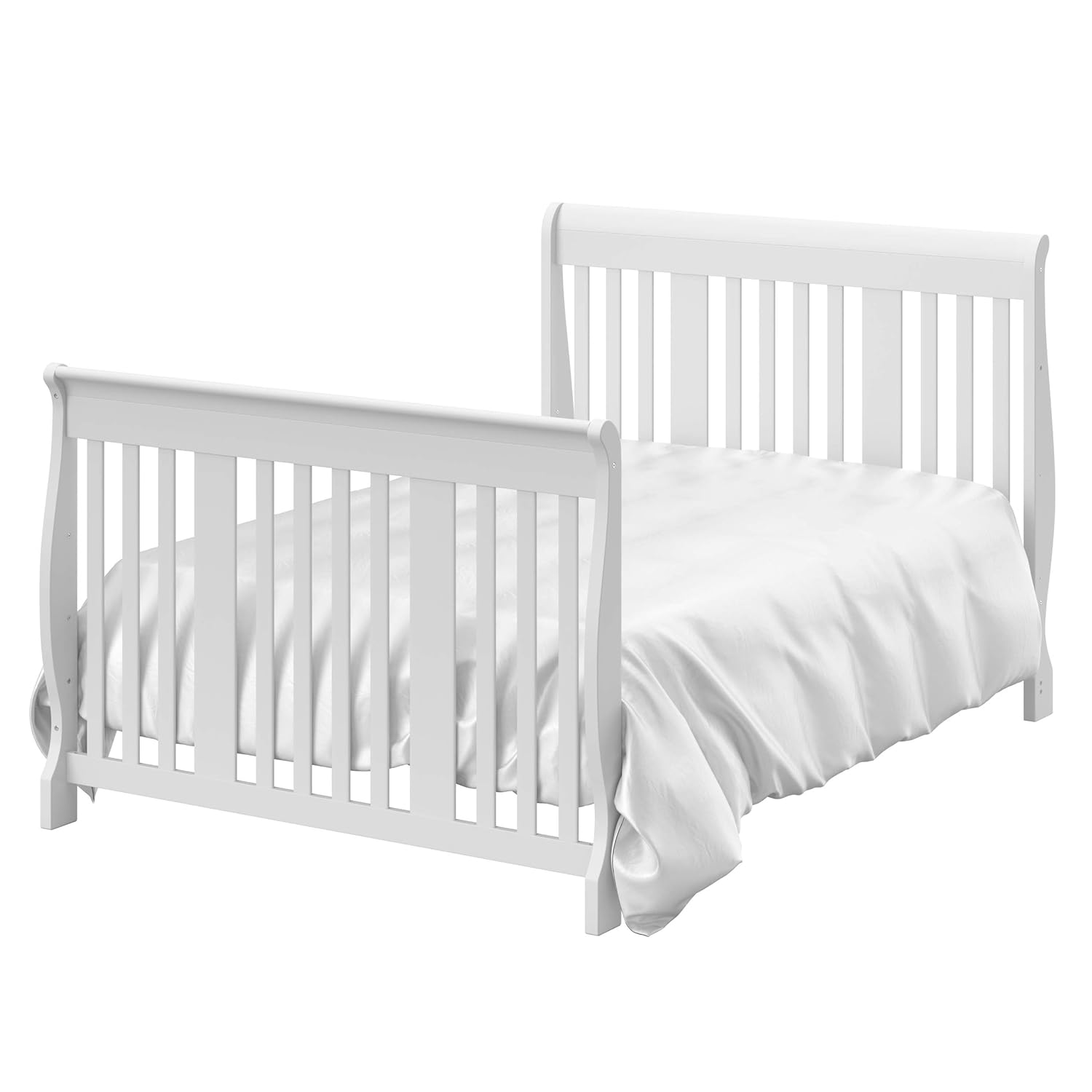 Storkcraft Portofino All-in-One Convertible Crib & Changer (White) – GREENGUARD Gold Certified, Fits Standard Crib Mattress, Converts to Toddler Bed and Full Bed, 4 Adjustable Mattress Heights : Baby