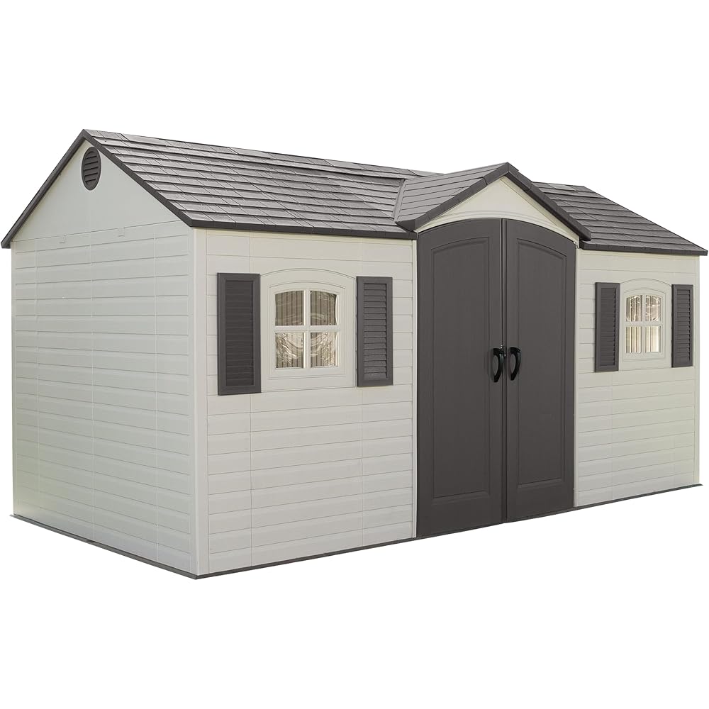 : Lifetime 6446 Outdoor Storage Shed, 8 x 15 Foot, Desert Sand : Patio, Lawn & Garden