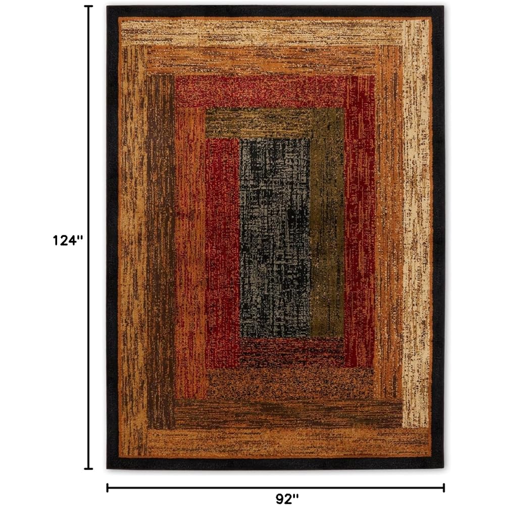 Home Dynamix Royalty Vega Contemporary Geometric Area Rug, Black/Brown, 7'8