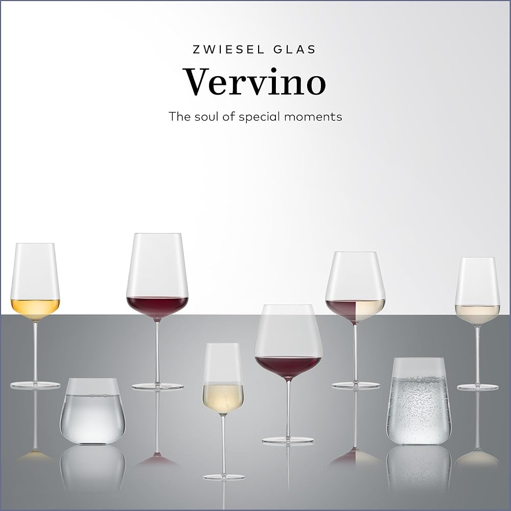 | Zwiesel Glas Vervino Allround Glass (Set of 6), Wine Glasses for Red, White and Sparkling Wine, Dishwasher-Safe Tritan Crystal Glasses, Made in Germany (23 Ounce): Wine Glasses