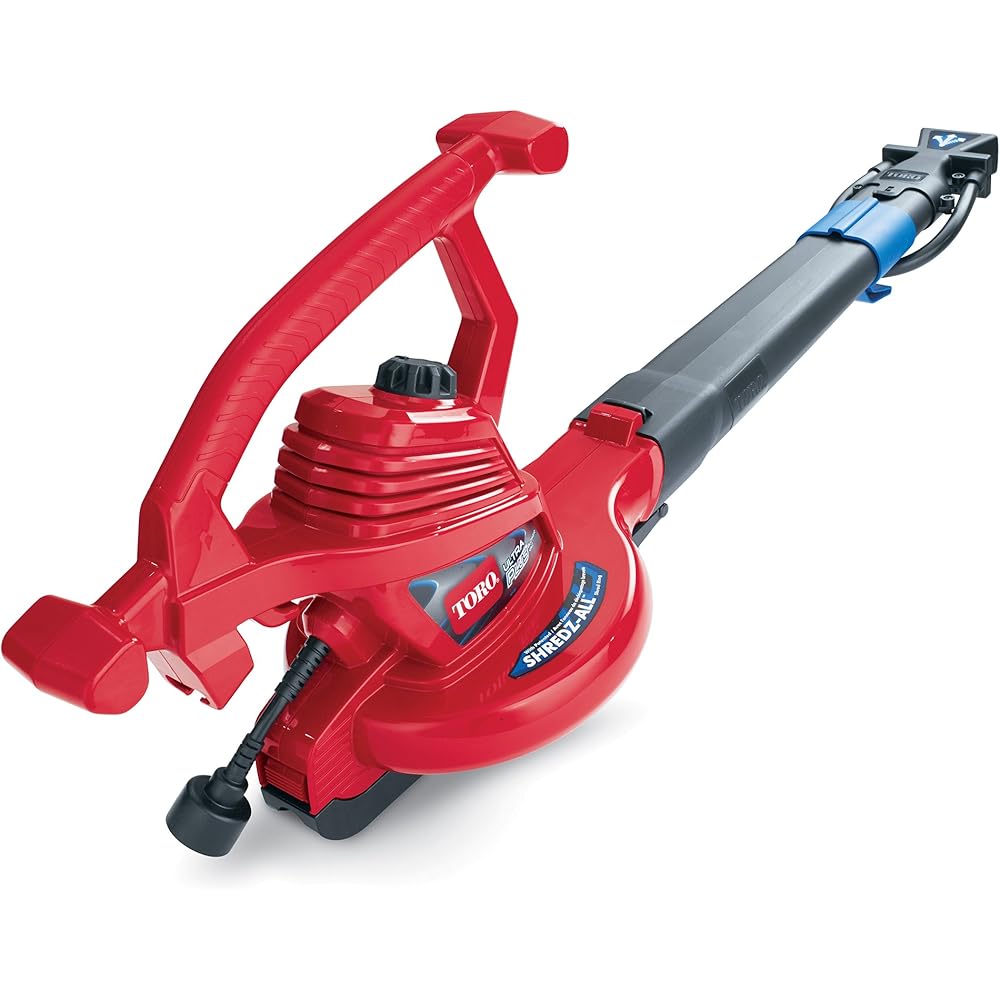 Toro 51621 UltraPlus Leaf Blower Vacuum, Variable-Speed (up to 250 mph) with Metal Impeller, 12 amp,Red : Patio, Lawn & Garden