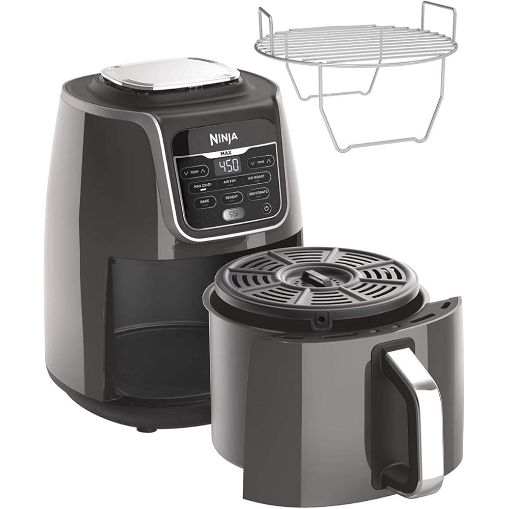 Ninja AF161 Max XL Air Fryer that Cooks, Crisps, Roasts, Bakes, Reheats and Dehydrates, with 5.5 Quart Capacity, and a High Gloss Finish, Grey : Home & Kitchen