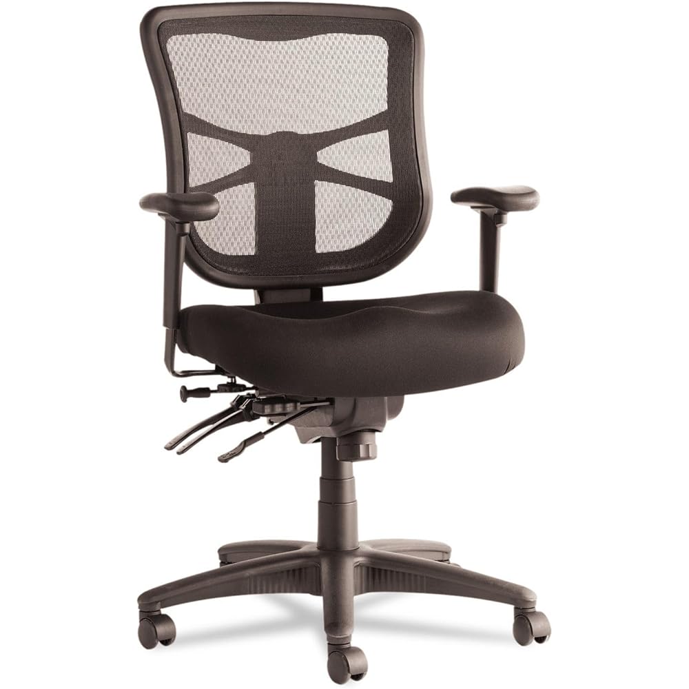 Alera Elusion Series Mesh Mid-Back Multifunction Chair, Black : Home & Kitchen
