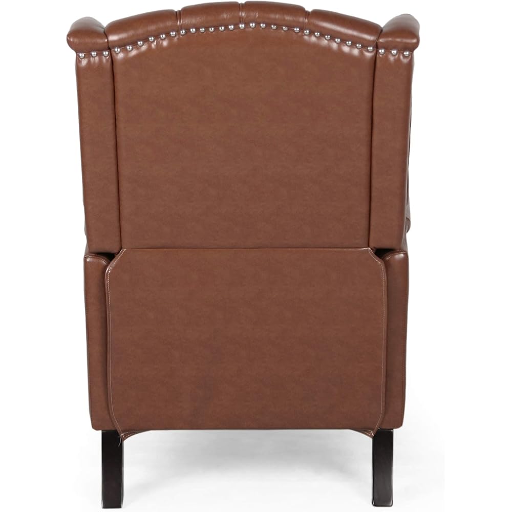 Christopher Knight Home Randy Contemporary Tufted Recliner, Cognac Brown, Dark Brown 62D x 28.5W x 29H Inch : Home & Kitchen