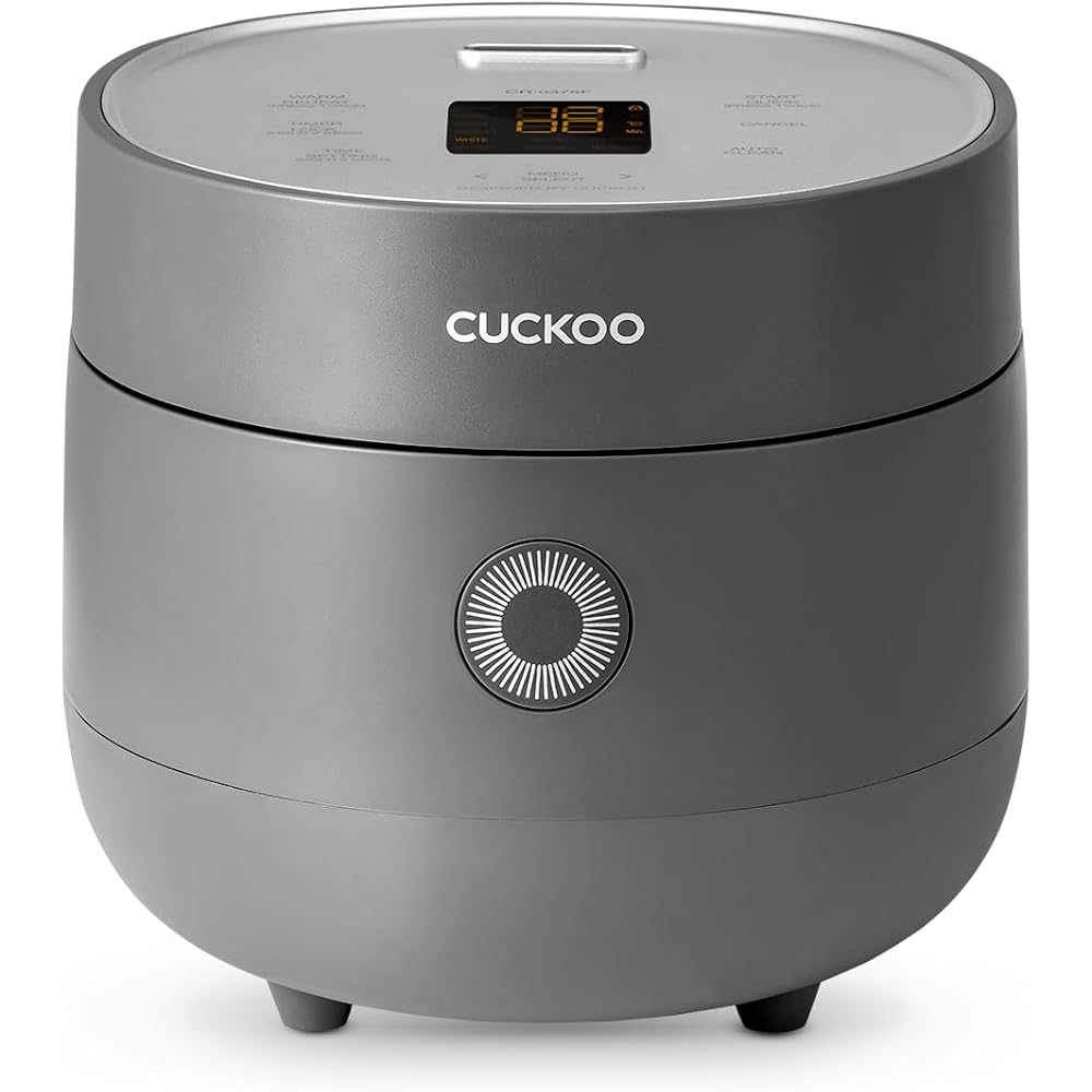 CUCKOO Rice Cooker 3 Cup Uncooked / 6 Cup Cooked, Modern Fuzzy Logic Rice Cooker Small with Delay Timer & Keep Warm Setting, Versatile Food Steamer for Cooking, Non-Stick Inner Pot, Gray (CR-0375FG): Home & Kitchen