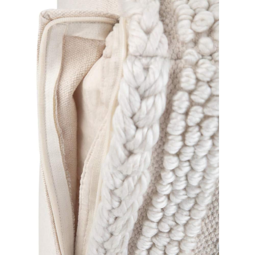 SIMPLIHOME Sommer Boho Square Pouf in Natural Handloom Woven Pattern for the Living Room, Bedroom and Kids Room : Home & Kitchen