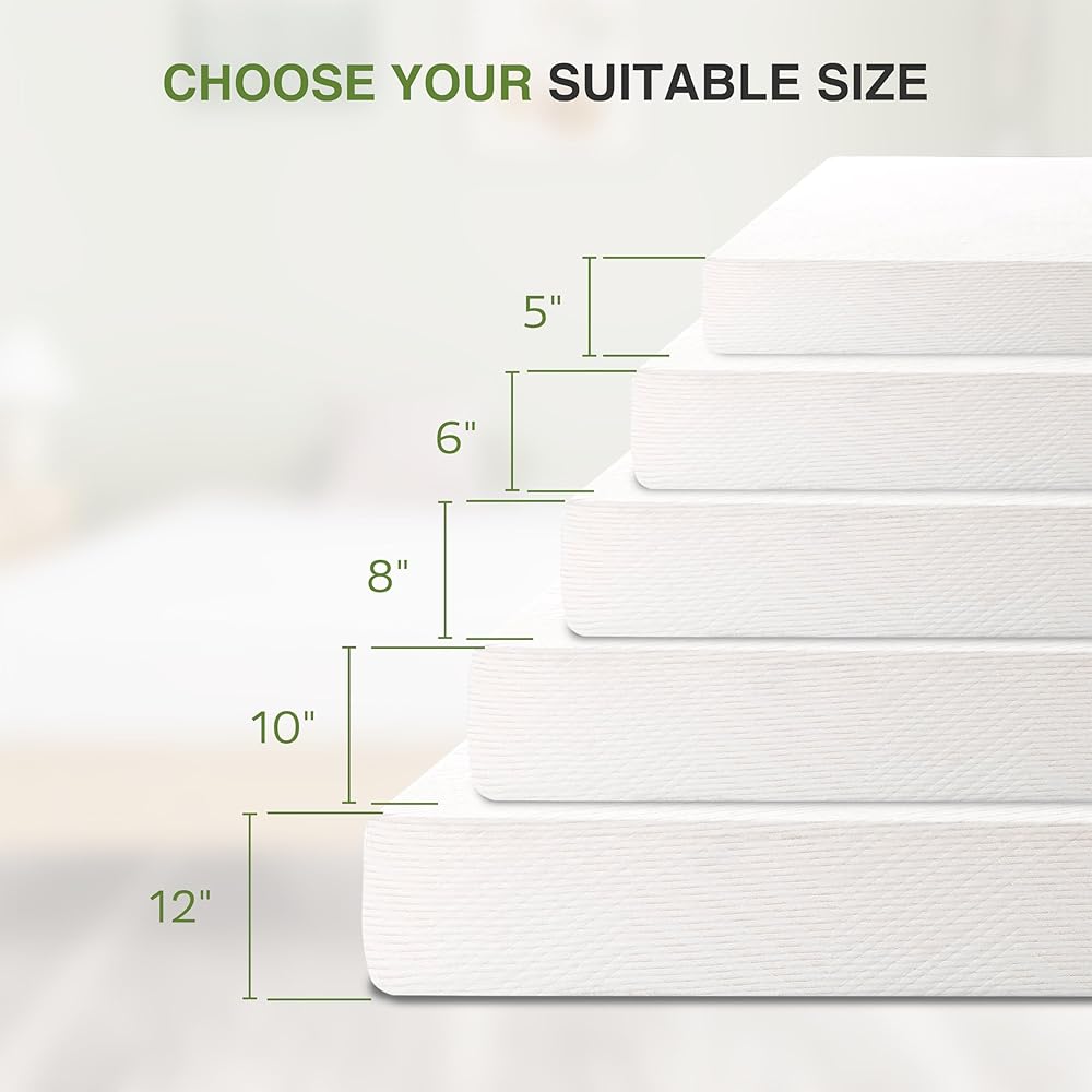 Twin Mattress in a Box, 8 inch Mattresses for Kids Bed Single Size Daybed Individual Bunk, Memory Foam Medium Firm