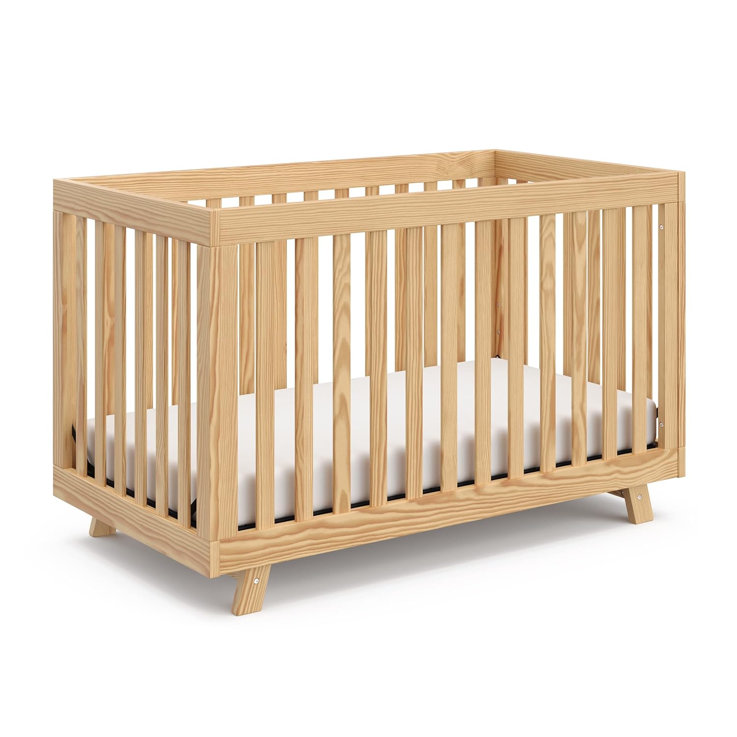 : Storkcraft Beckett Grow-with-Me Convertible Crib (Natural) – GREENGUARD Gold Certified, Converts to Toddler Bed & Daybed, Fits Standard Crib Mattress, Easy-to-Assemble : Baby