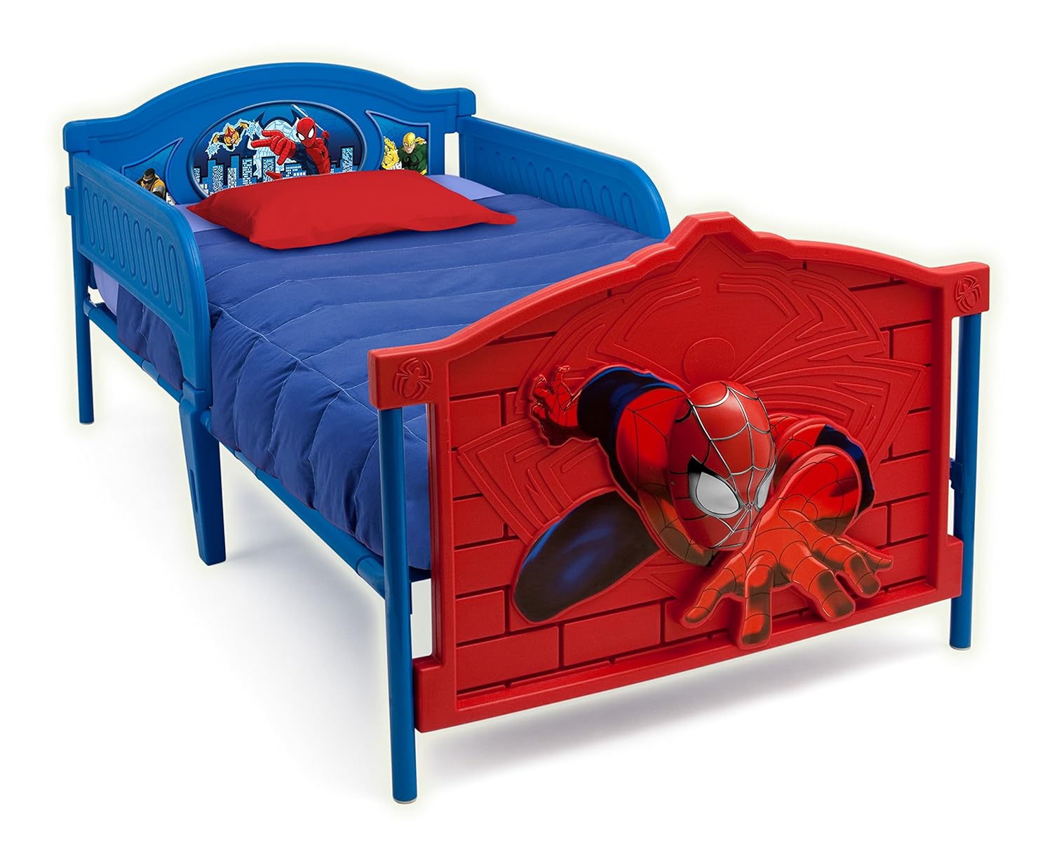 Marvel Spider Man Plastic 3D-Footboard Twin Bed by Delta Children : Home & Kitchen