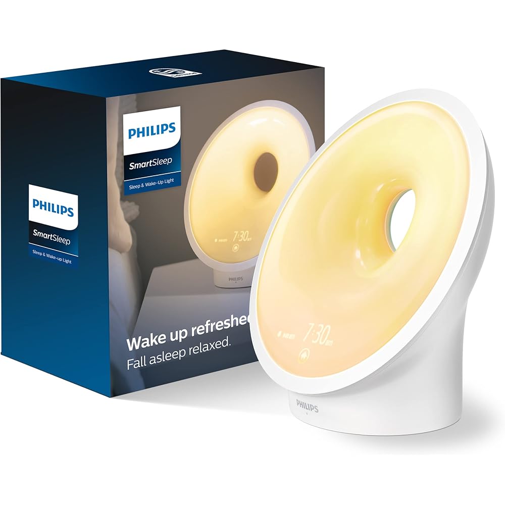 Philips SmartSleep Sleep and Wake-Up Light, Simulated Sunrise and Sunset, Multiple Lights and Sounds, RelaxBreathe to Sleep, AMZ Exclusive, HF3650/60 : Home & Kitchen