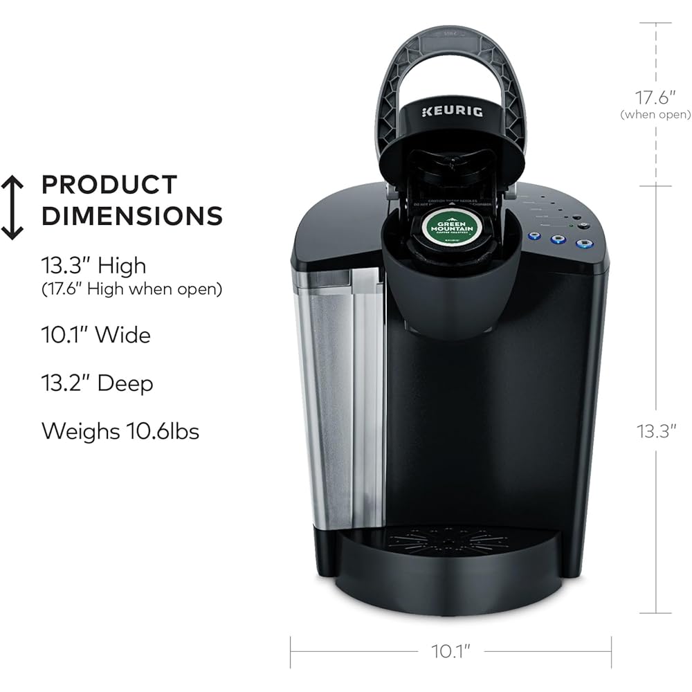 Keurig K-Classic Single Serve K-Cup Pod Coffee Maker, with 3 Brew Sizes, 48oz Removable Reservoir, Black: Home & Kitchen