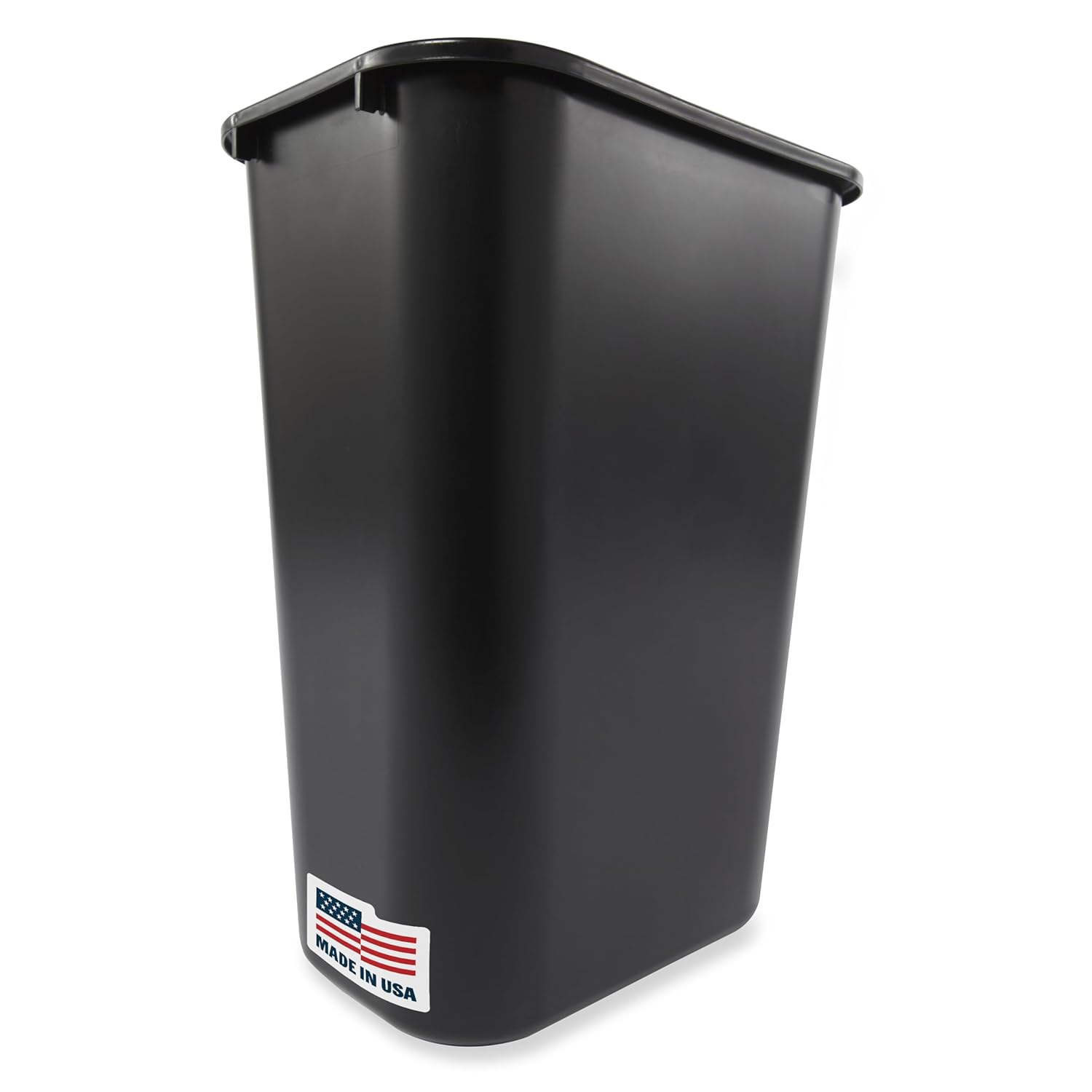 Rubbermaid Commercial Products Deskside Wastebasket/Trash Can, 10.25-Gallon/41-Quart, Black, Plastic, Garbage Can for Home/Office, Fits Under Desk/Sink/Cabinet, Pack of 12 : Home & Kitchen
