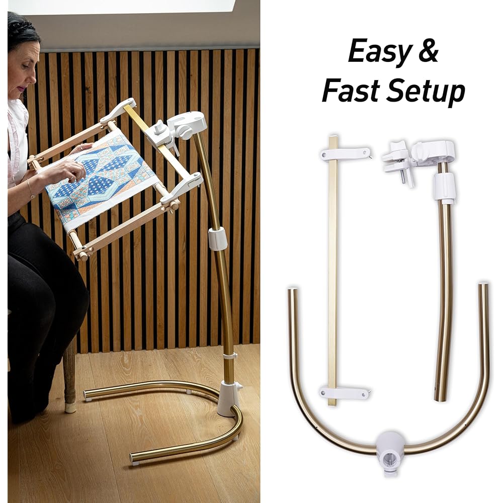 Daylight Company Stitchsmart Stand, Adjustable Embroidery Hoop Stand, Rotated Cross Stitch Stand, Hoop Holder, Hands Free Needlework Stand for Art Craft Sewing Projects,White : Musical Instruments