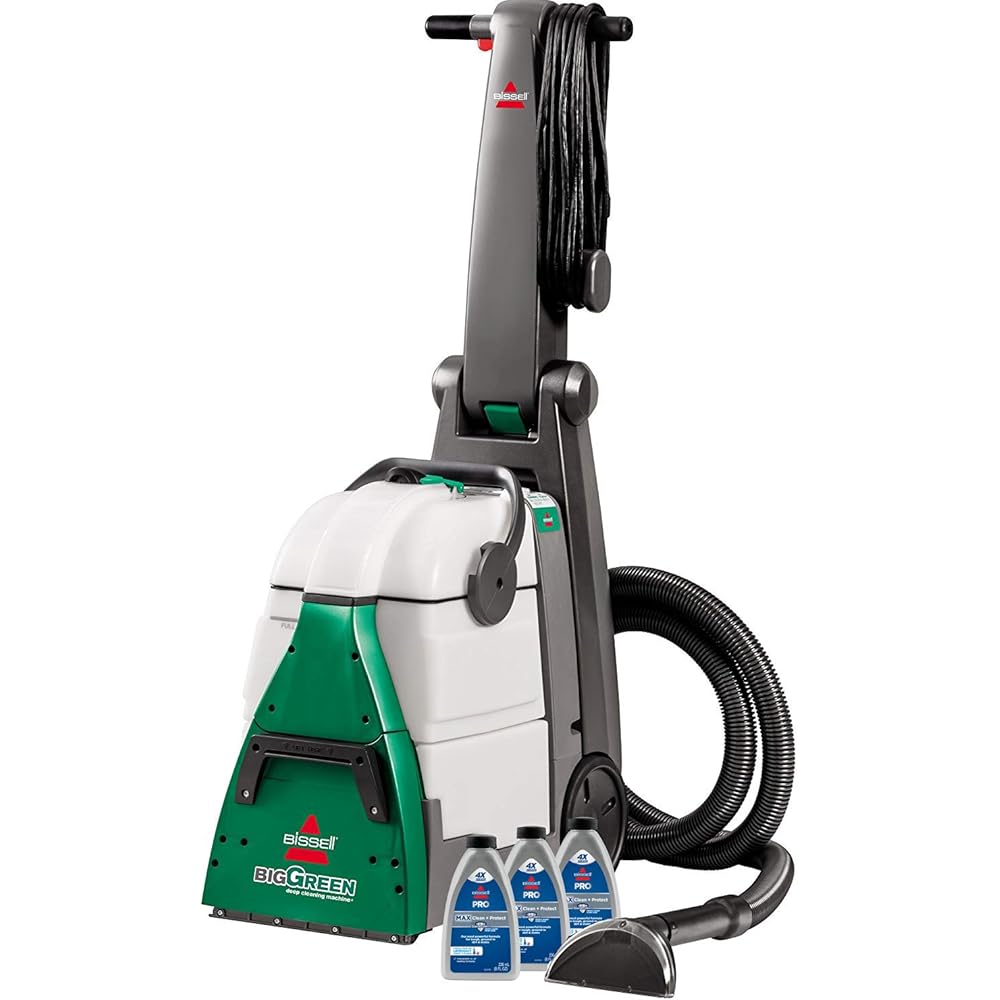 BISSELL® Big Green® Professional Carpet Cleaner with XL DirtLifter PowerBrush, 9-inch Long Reach Hose, 6-inch Tough Stain Tool, Includes BISSELL PRO MAX Formula with Stain Protect Technology : Industrial & Scientific