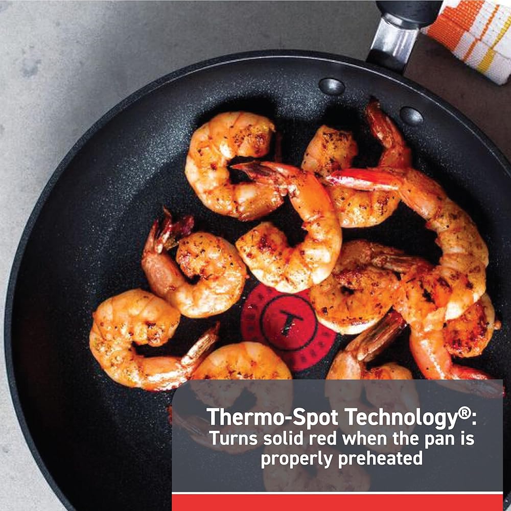 T-fal Advanced Nonstick Cookware Set 12 Piece, Oven Broiler Safe 350F, Kitchen Cooking Set W/Fry Pans, Saucepans, Deep Saute, Dutch Oven & Kitchen Utensils, Pots and Pans, Dishwasher Safe, Black: Home & Kitchen