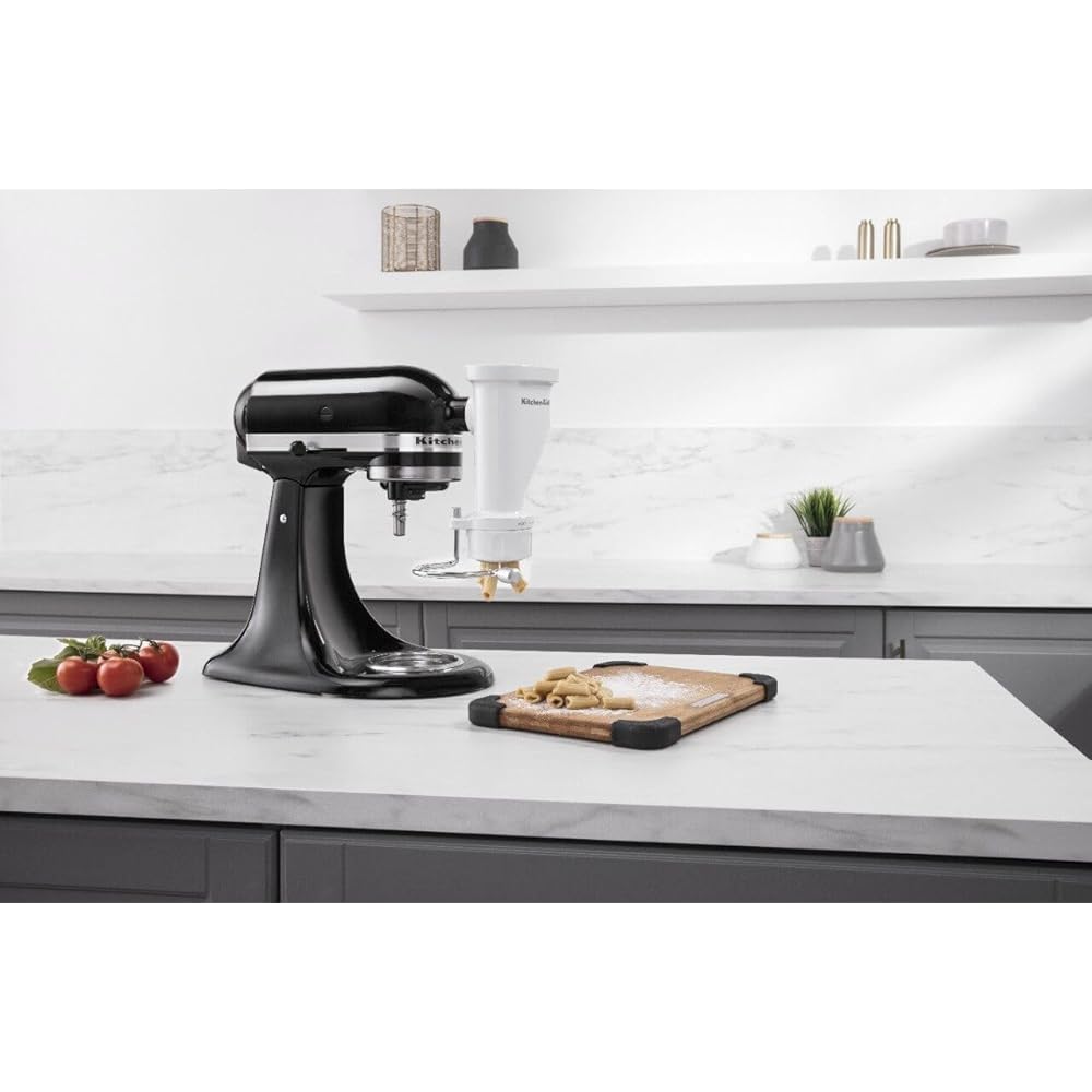 KitchenAid KSMPEXTA Gourmet Pasta Press Attachment with 6 Interchangeable Pasta Plates, White : Home & Kitchen