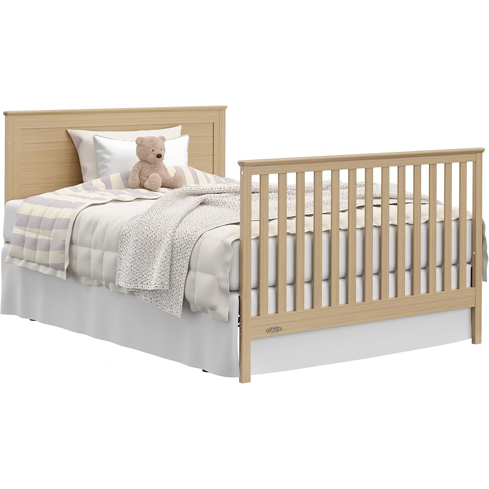 Graco Tristan 5-in-1 Convertible Crib with Drawer (Driftwood) – GREENGUARD Gold Certified, Fits Standard Crib Mattress, Premium Handle, Converts to Toddler Bed, Daybed, and Full-Size Bed : Baby
