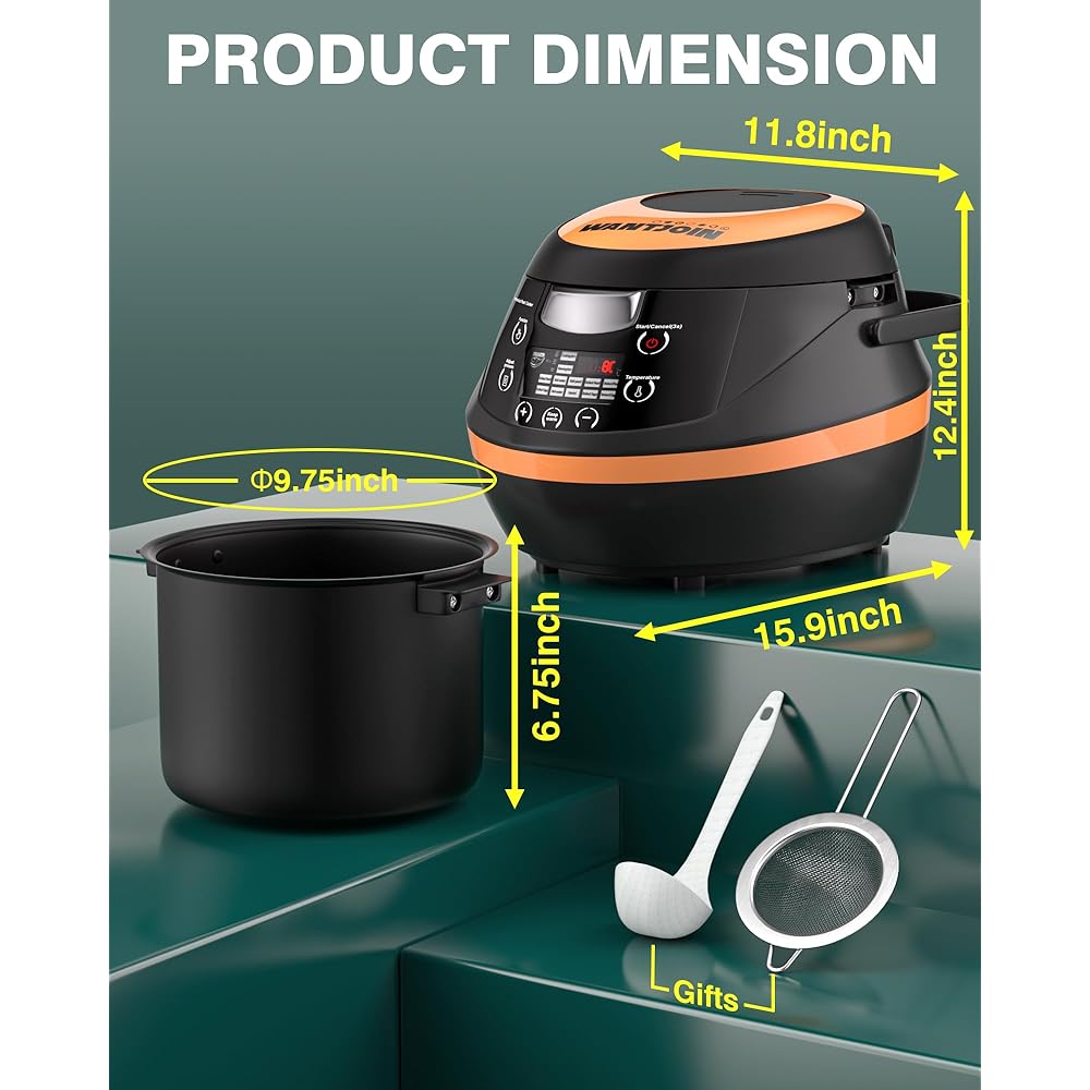 WantJoin Boba Cooker Machine - Commercial 8L Boba Cooking Pot Automatic Pearl Warmer Machine for Tea Milk Tapioca Pearls, 110V 1350W: Home & Kitchen