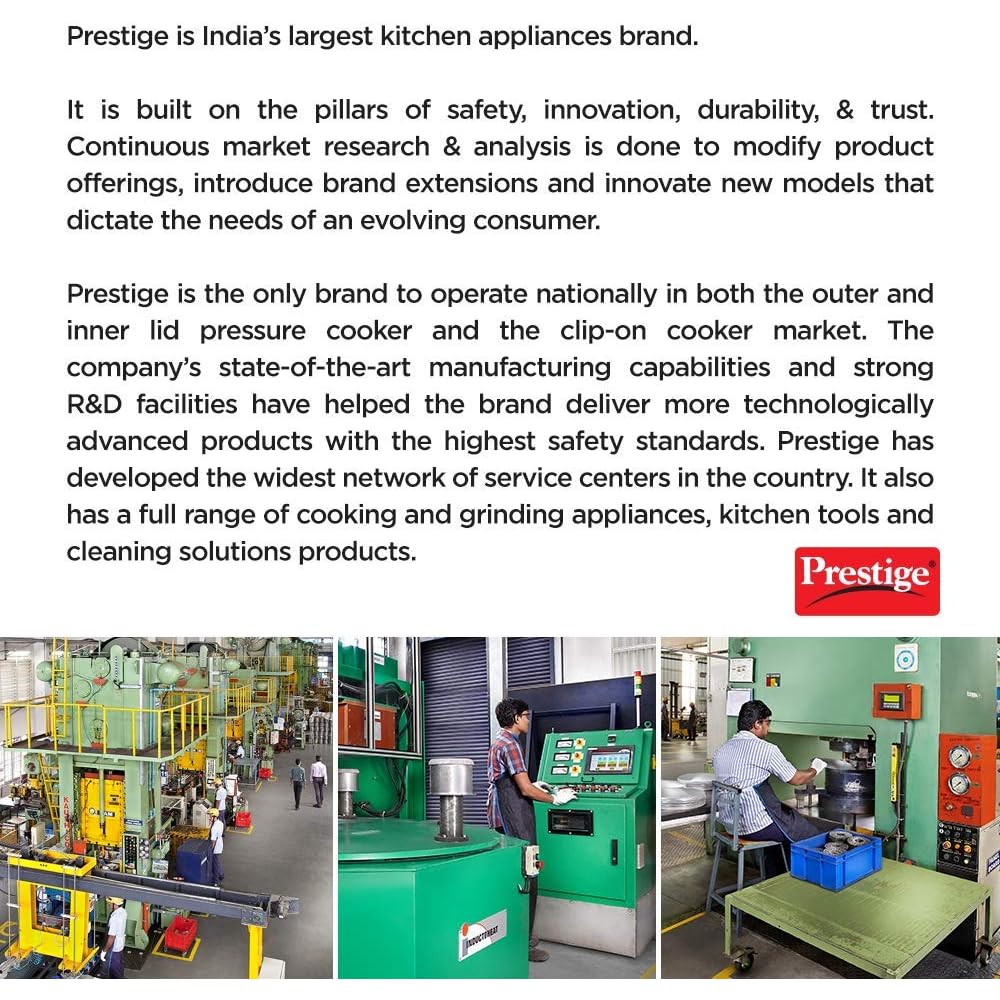 Prestige PRASV10 Pressure Cooker, 10 Liter, SILVER: Home & Kitchen