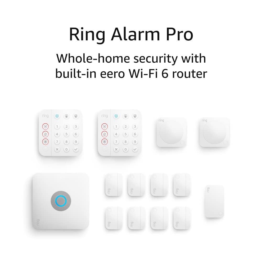 Ring Alarm Pro (newest model), 14-Piece Kit, built-in eero Wi-Fi 6 router and 30-day free Ring Home subscription : Everything Else