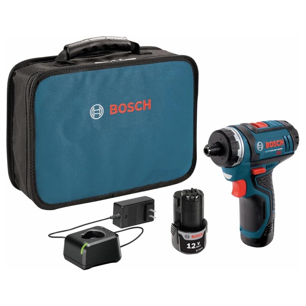 Bosch PS21-2A 12V Max Two-Speed Pocket Driver Kit - Power Pistol Grip Drills -