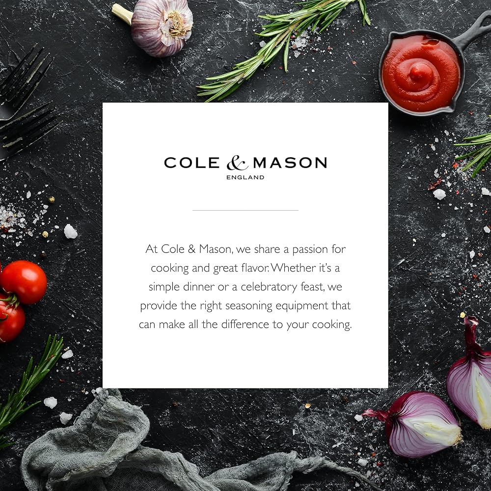 Cole & Mason Derwent Grinder Set - Precision Mechanisms and Sea Salt and Peppercorns - Derwent Salt and Pepper, Stainless Steel : Tools & Home Improvement