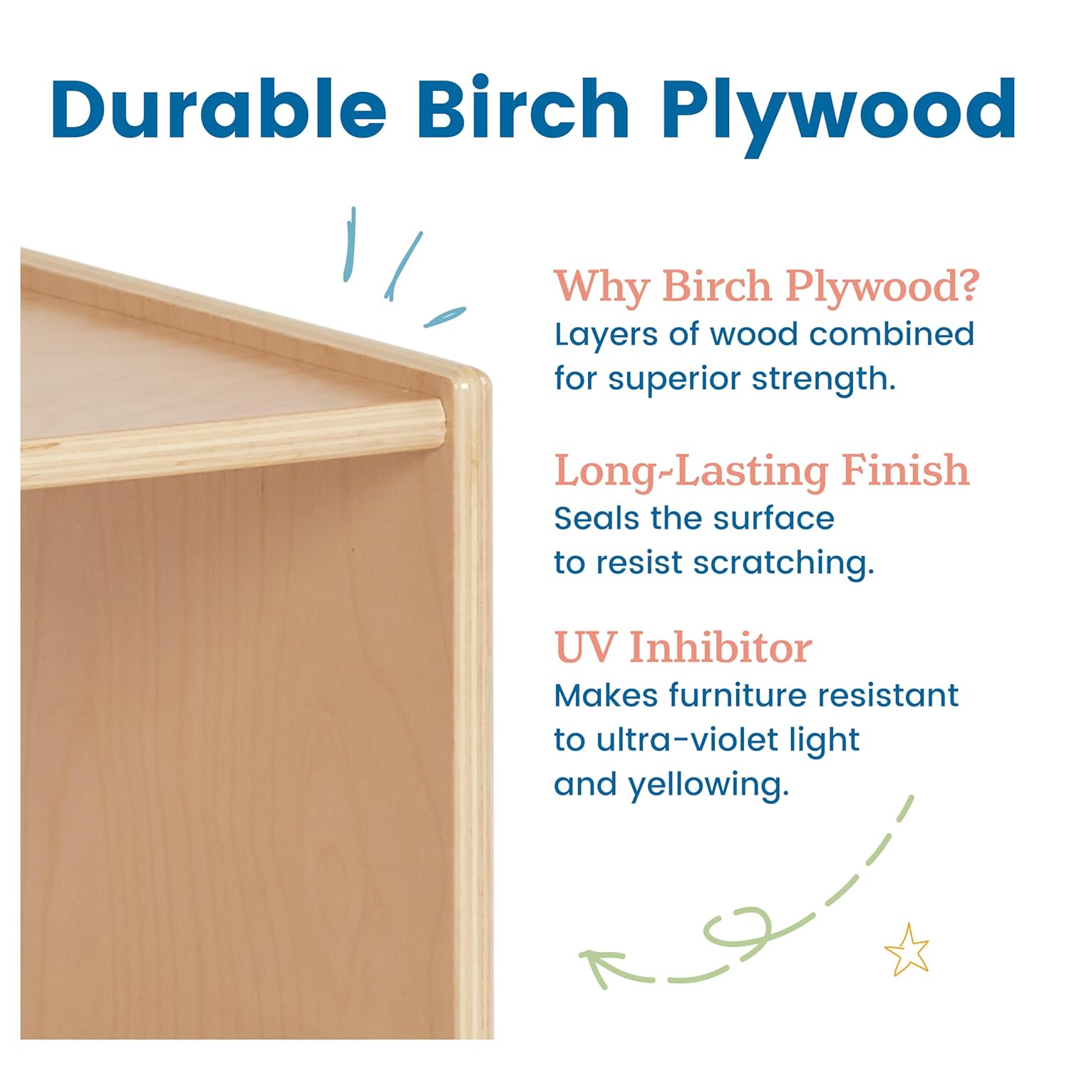 ECR4Kids Single-Sided Book Display, Classroom Bookshelf, Natural : Office Products