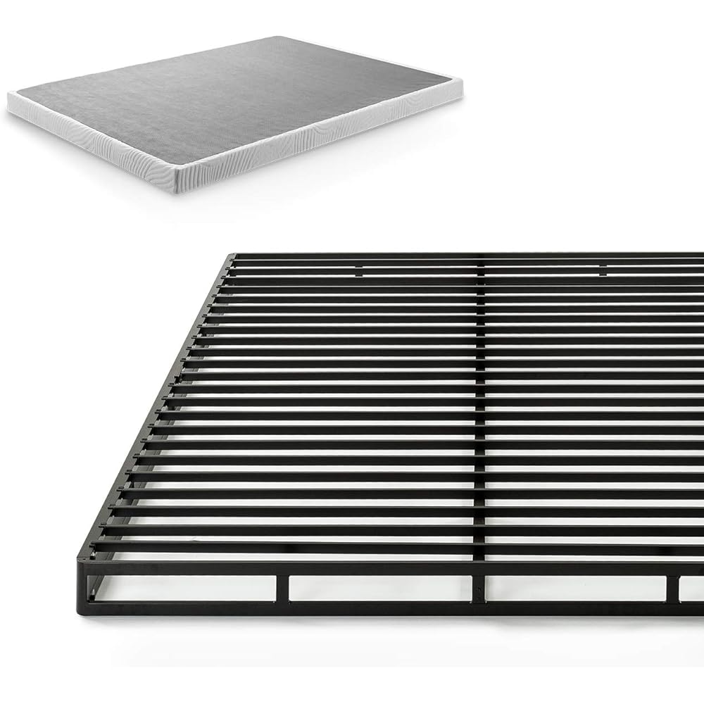 ZINUS Quick Lock Metal Smart Box Spring, 4 Inch Mattress Foundation, Strong Metal Structure, Easy Assembly, King, White : Home & Kitchen