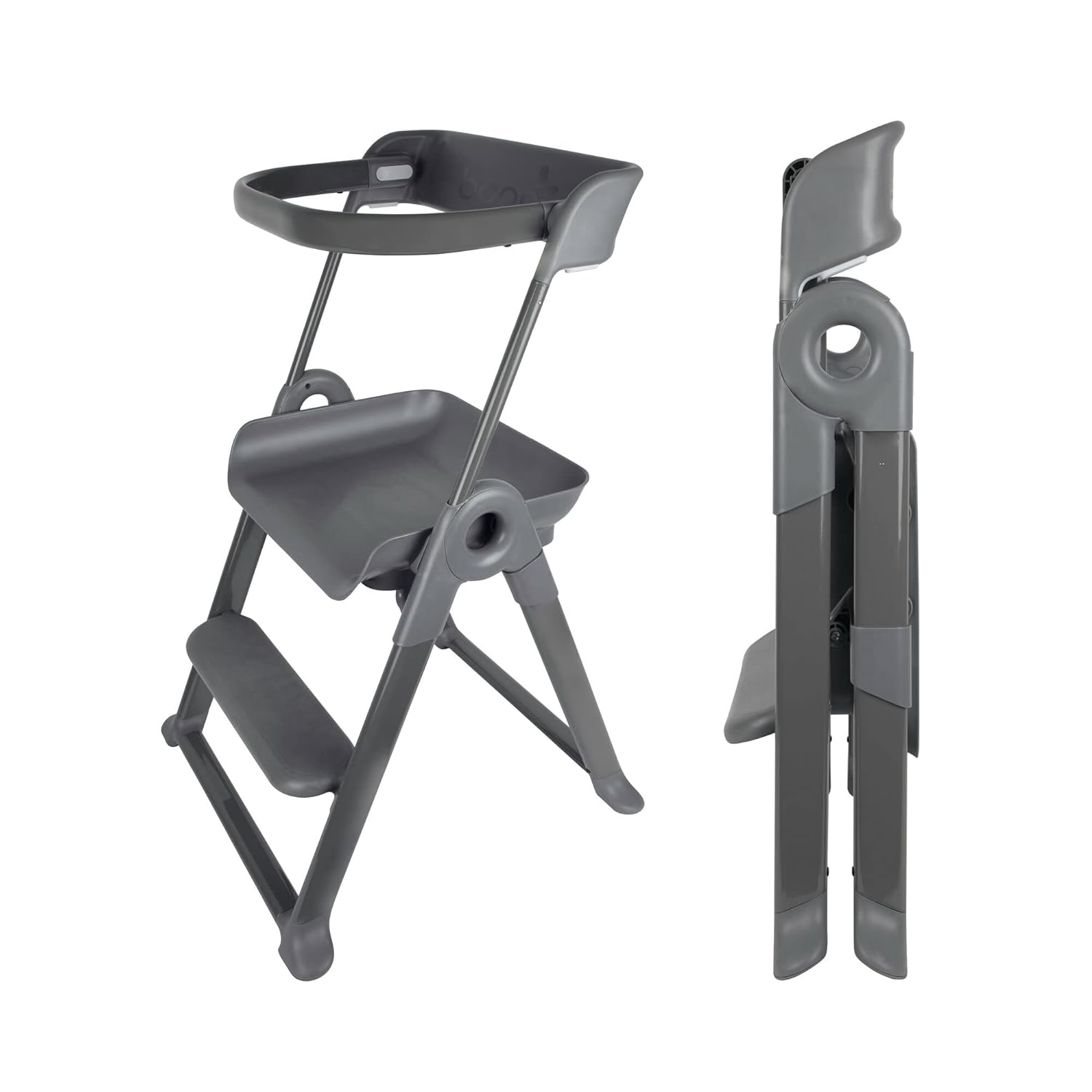 : Boon Pivot Toddler Tower - Folding Toddler Step Stool for Bathroom Sink or Kitchen Countertop - Step Stool for Toddlers with CPC Certification - Gray - Ages 18 Months to 4 Years : Baby