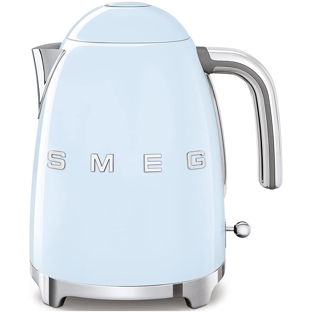 SMEG 50's Retro Style Electric Water Kettle with Automatic Shutoff, Removable Base, and Water Indicator, KLF03PBUS, Pastel Blue: Home & Kitchen