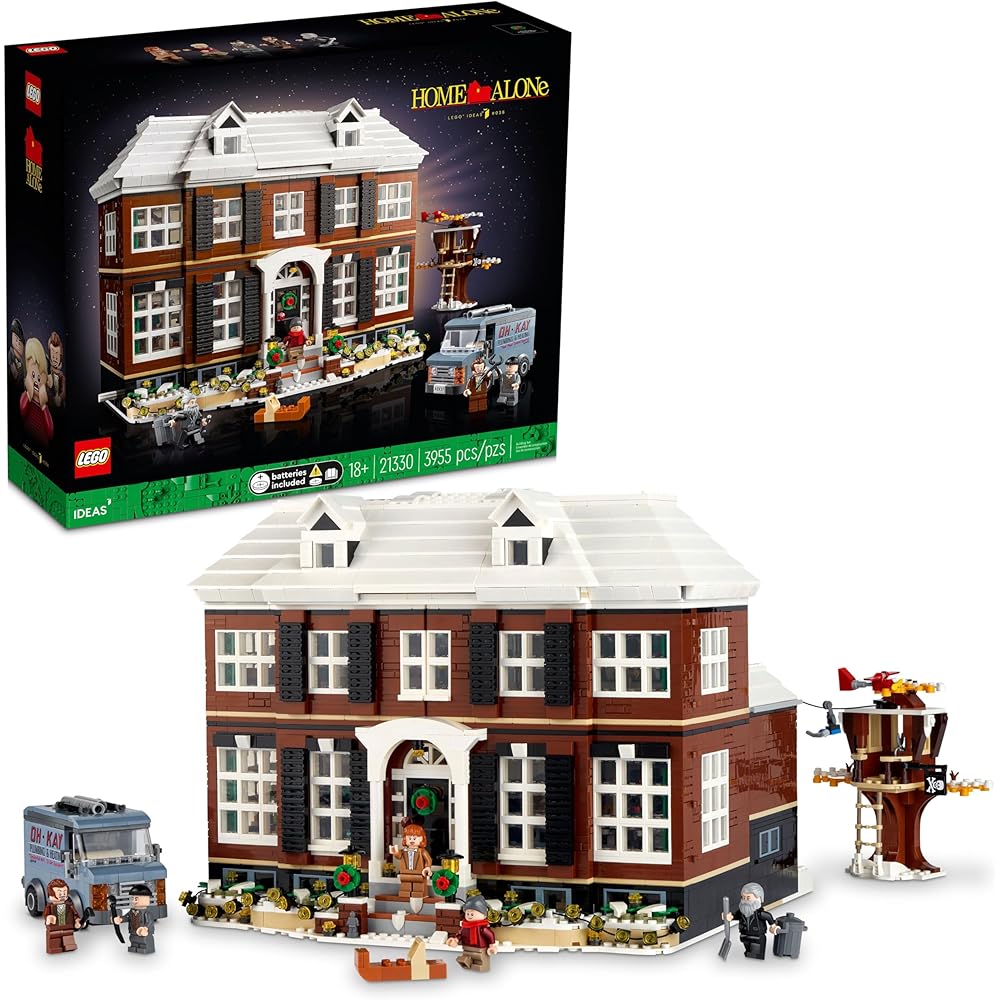LEGO Ideas Home Alone McCallisters鈥?House 21330 Building Set for Adults, Movie Collectible Gift Idea with 5 Minifigures : Toys & Games